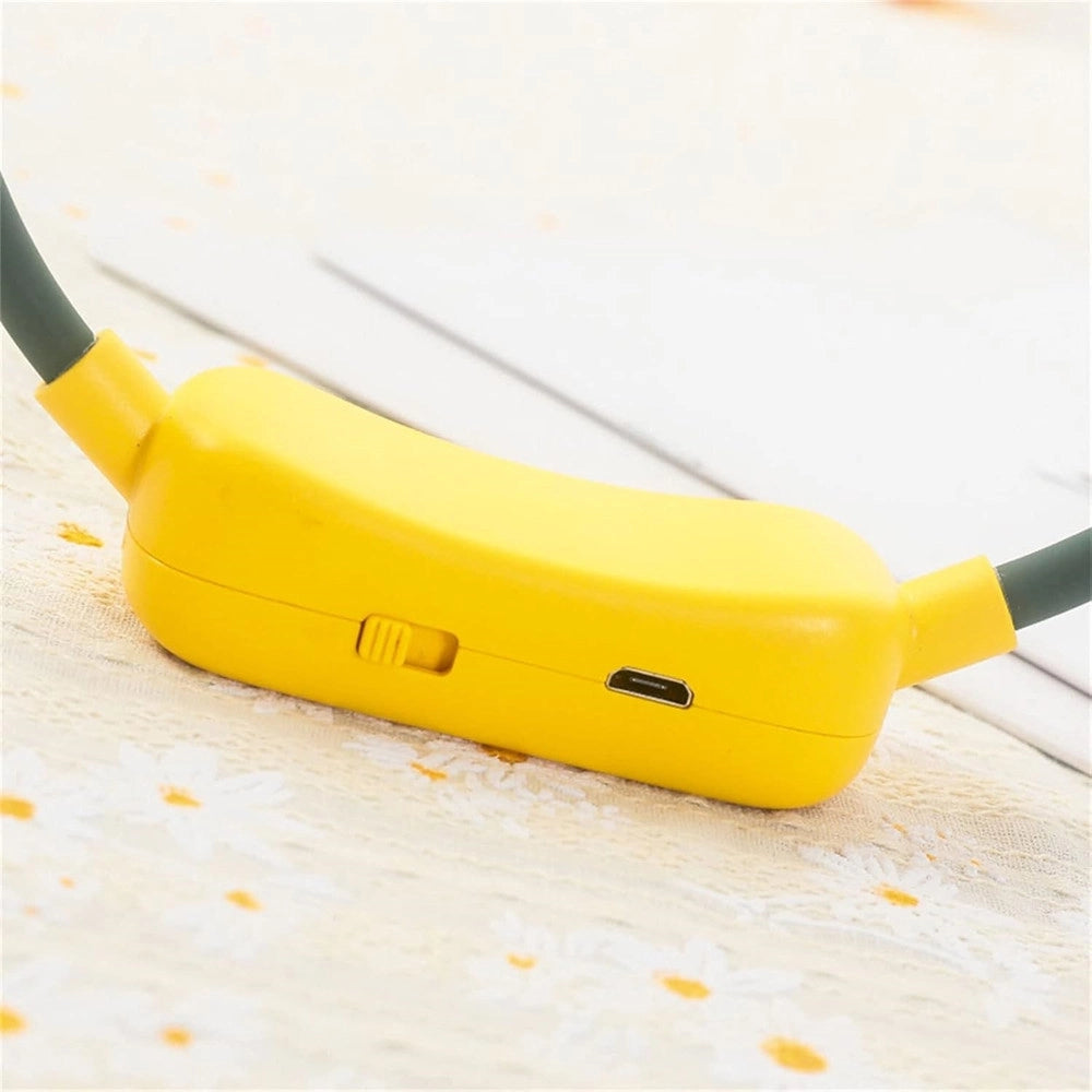 Trade Shop - Ventilatore Portatile Da Appendere Al Collo 2 Velocità Usb Ricaricabile Per Sport Viaggi -