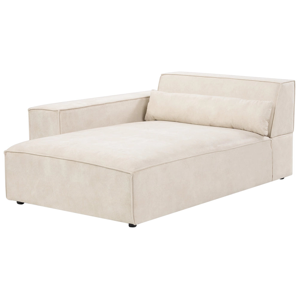 Divano angolare modulare a 2 posti a destra Divano componibile in velluto beige con gambe nere Soggiorno moderno