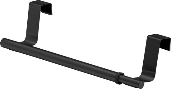 Maniglia telescopica per porta - estendibile fino a 60 cm - acciaio inossidabile - nero - maniglia per porta in legno