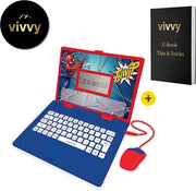 Laptop per Bambini con Musica - Giocattolo Laptop Pieghevole - Tablet per Bambini a Partire da 3 Anni con Mouse - Educativo - Incl. 124 Attività