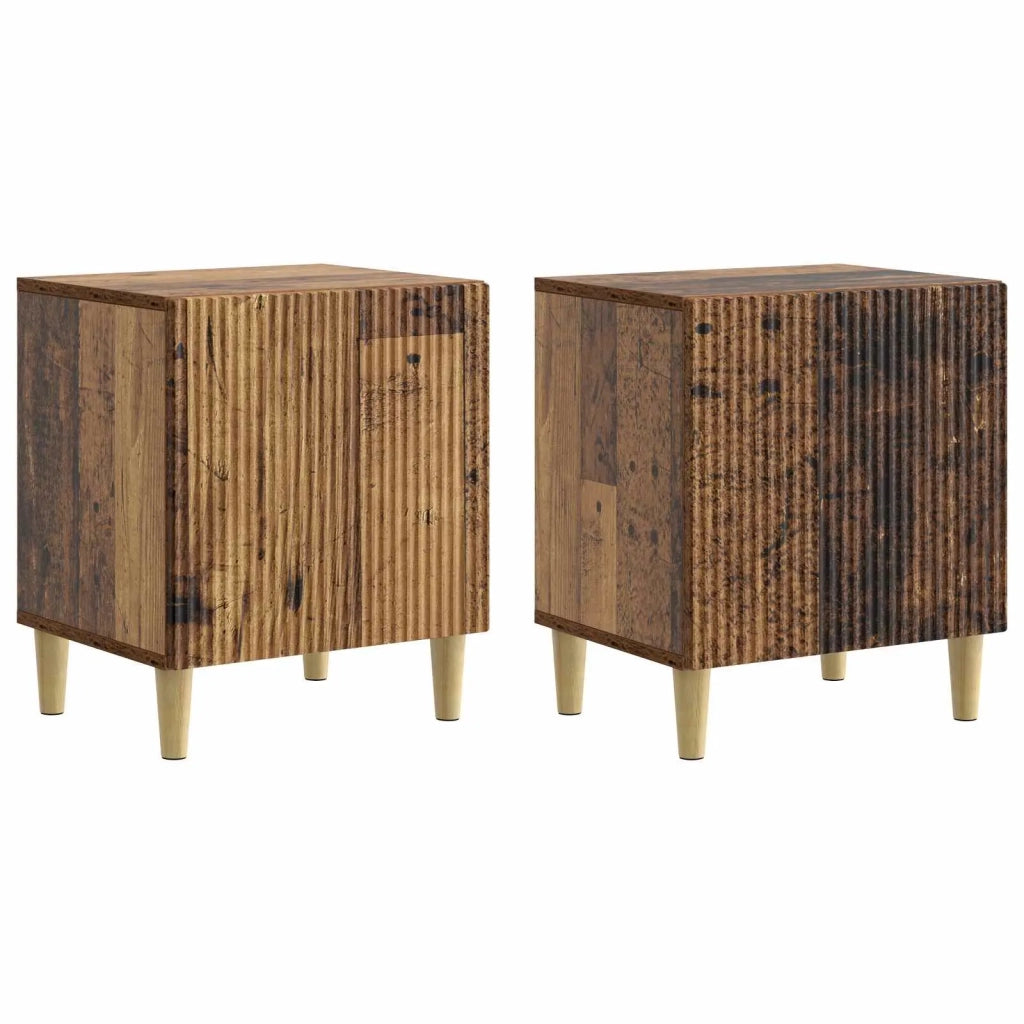 Armadio da Notte 2 pcs Legno antico 43 x 34,5 x 50 cm 894582