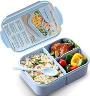 Lunchbox con compartimenti, adulto, contenitore per pane, bentobox, lunchbox, bentobox, resistente al magnetron, contenitore per colazione, contenitore per snack, per scuola e giardino