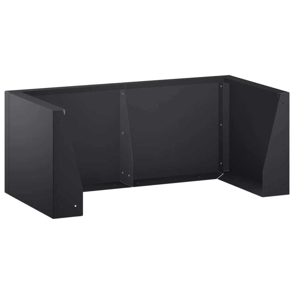 Muro di contenimento 4 pz 100 x 100 x 50 cm Acciaio Nero 3449212