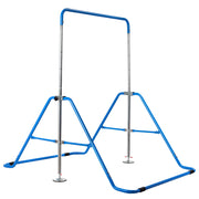Barra palestra ginnastica espandibile per allenamento bambini ginnasti-Barra palestra pieghevole con struttura triangolare Blu