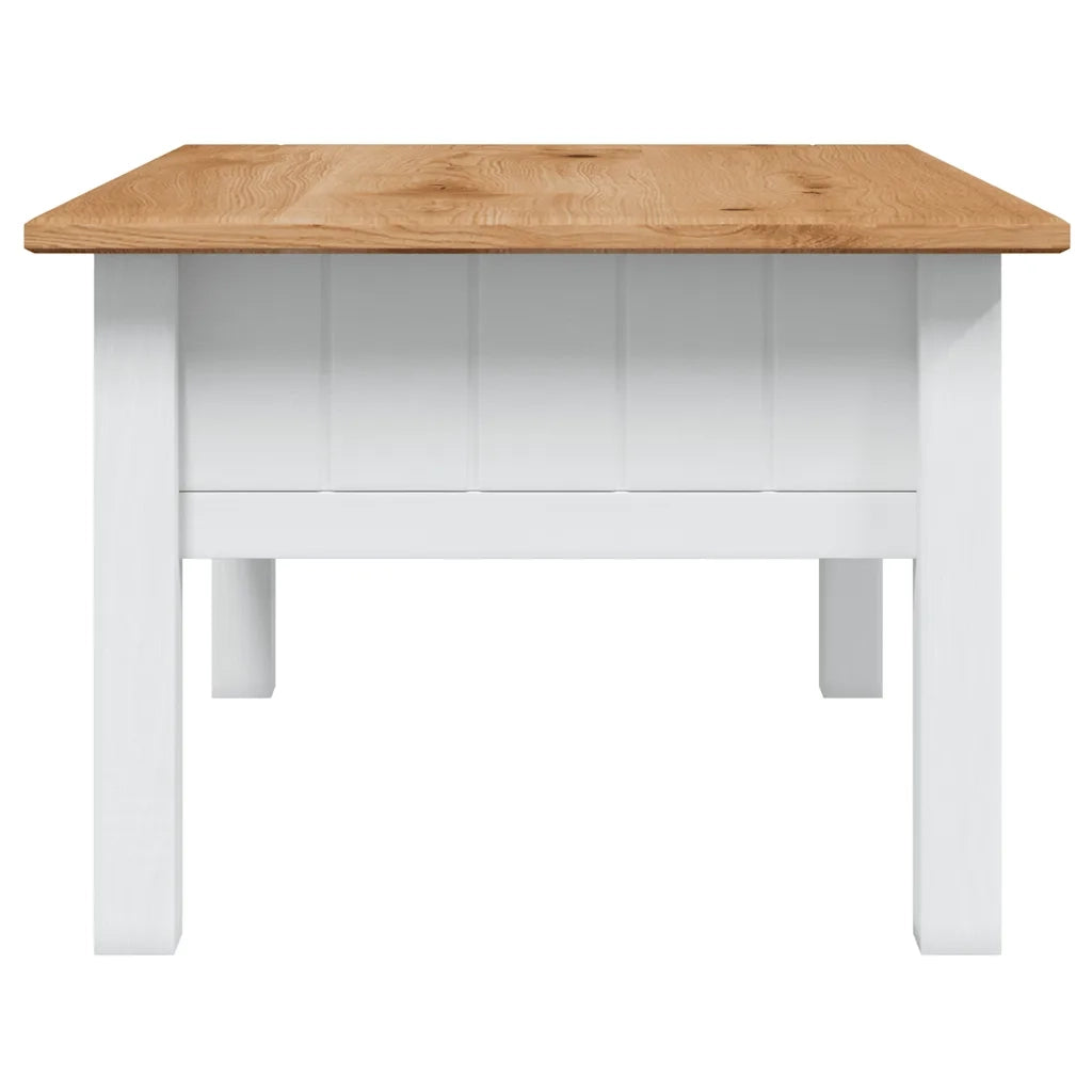 Tavolino da CaffÃ¨ Bianco 100x60x45cm Pino Massello Panama Range cod mxl 25226
