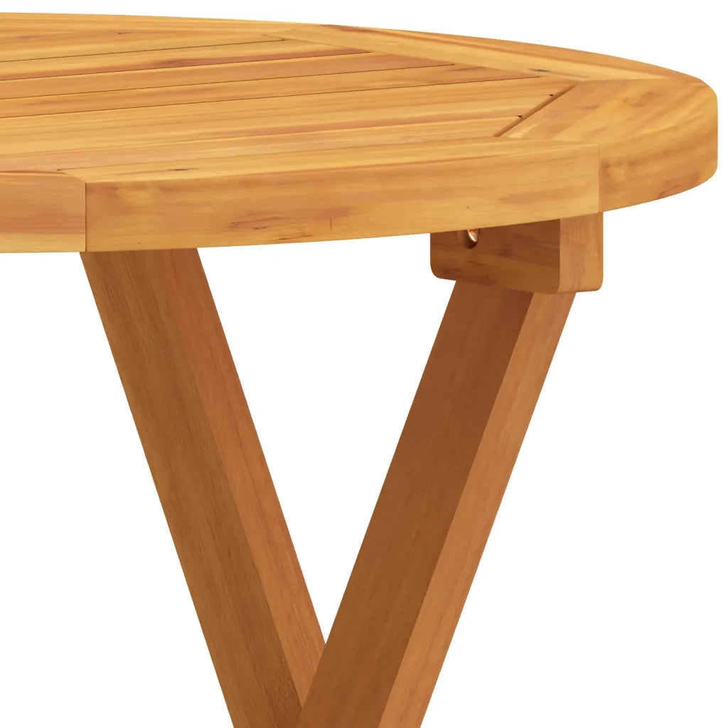 Tavolo da Bistrot Ã˜46x47 cm in Legno Massello di Acacia cod mxl 39765