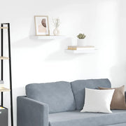 Scaffali a Parete 2 pz Rovere e Bianco 50x23x3,8 cm in MDF cod mxl 33446