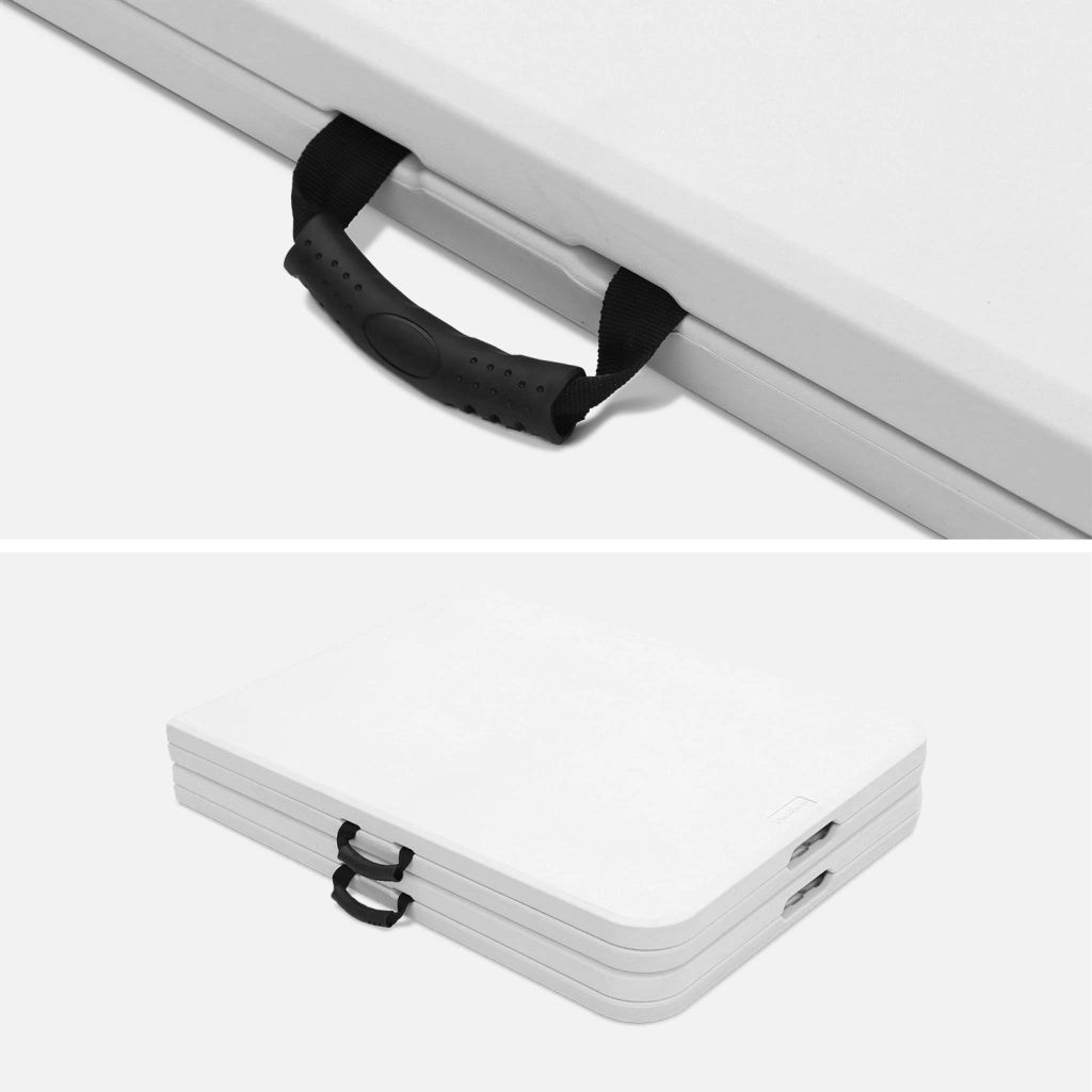 Set di 2 tavoli da ricevimento pieghevoli in plastica, bianco