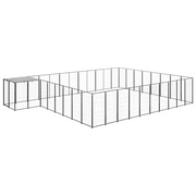 Gabbia per Cani Nera 25,41 mÂ² in Acciaio   cod mxl 36996