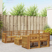 Set divani 9 pcs Naturale Legno di Acacia Massello