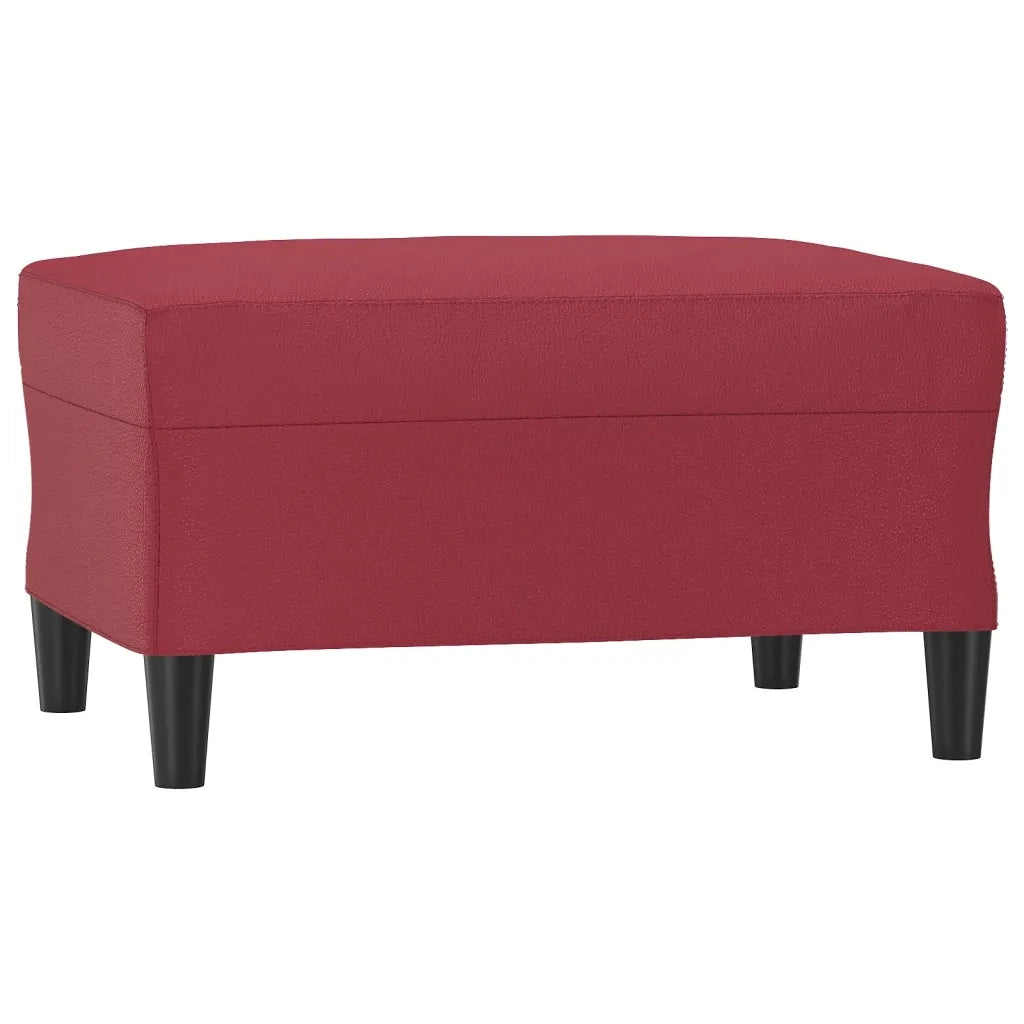 Poggiapiedi Rosso Vino 70x55x41 cm in Similpellecod mxl 126523