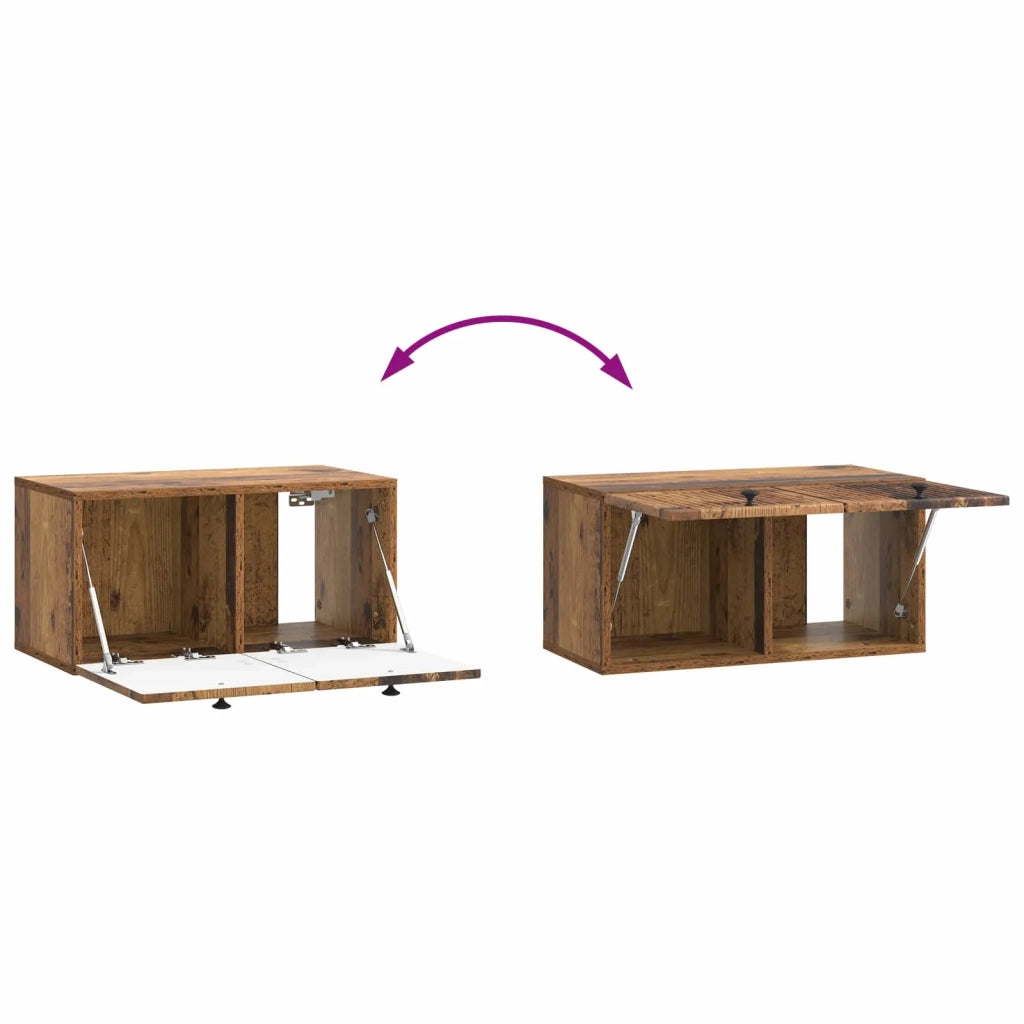 Mobile Porta TV da Muro Legno antico 59,5 x 31 x 30 cm