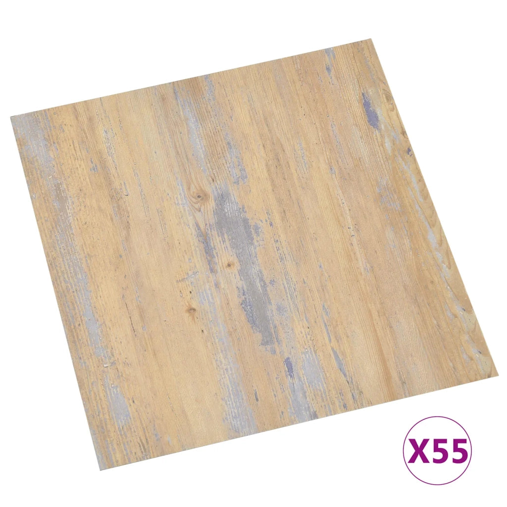 Tavole per Pavimenti 5,11 m² 55 pcs PVC Marrone e Grigio