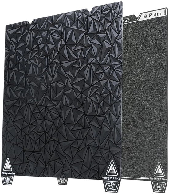 Kit di stampa a doppia faccia per stampanti 3D - Piattaforma con superficie PEO lucida + Piattaforma PEI rivestita