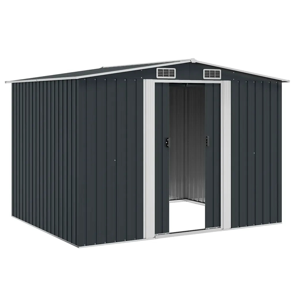 Capanno per Attrezzi Antracite in Acciaio 257x205x178 cm  cod mxl 52041