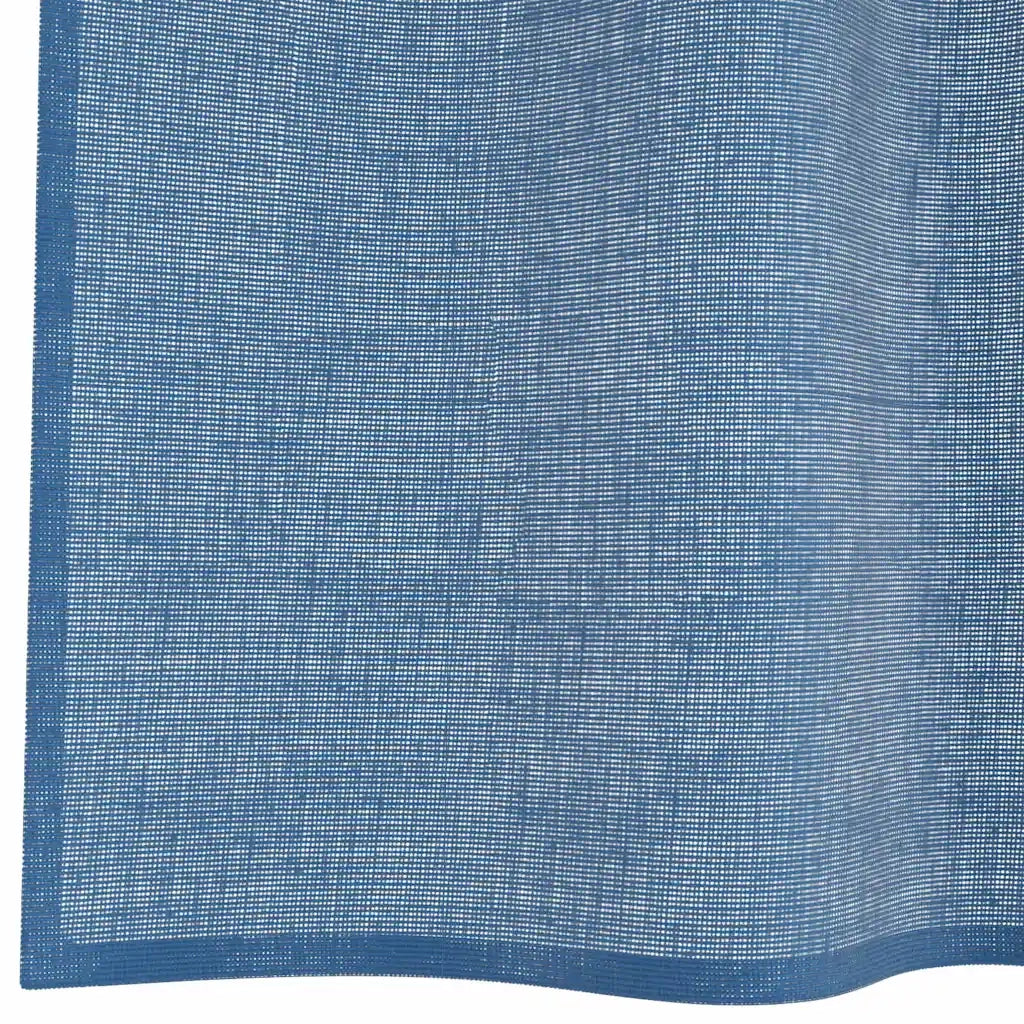 Tende in Voile con Passanti 2 pz Blu Reale 140x245 cm 4102304