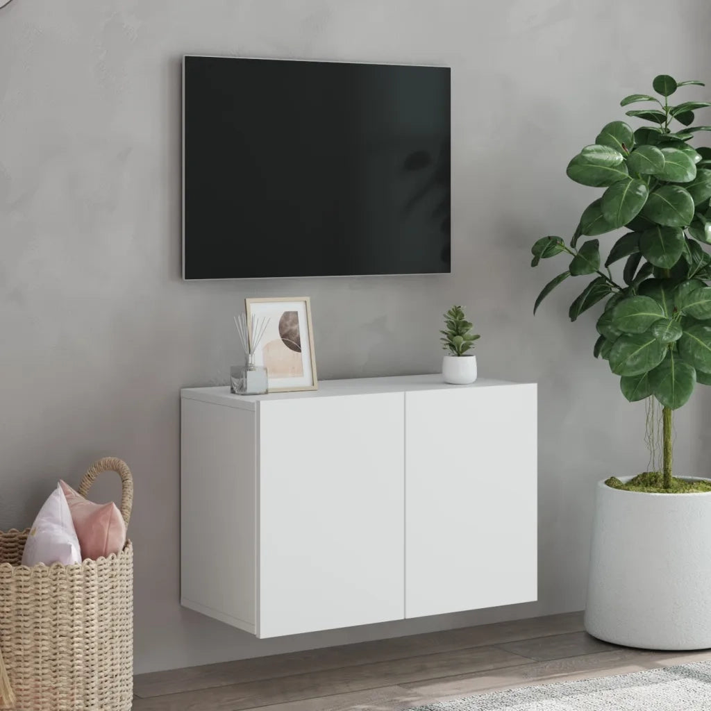Mobile TV a Parete-Mobile TV a Muro Bianco 60x30x41 cm