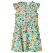 Abito Bambina Maniche Volanti Cachi Chiaro 116cod mxl 117015