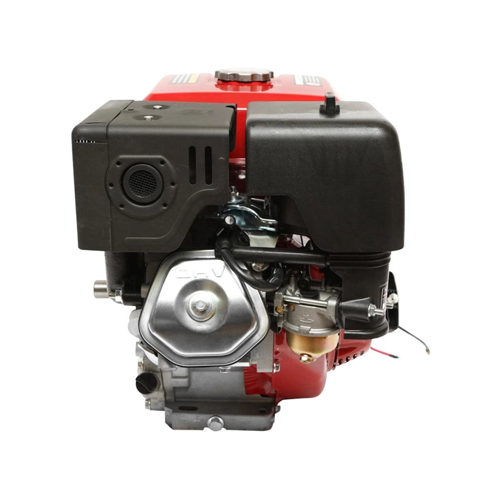 Motore a Scoppio 9 CV 242cc, Motore a Benzina 4 Tempi con Albero Ø 25 mm, Avviamento Elettrico e Avviamento Strappo bateria 12V/17Ah inclusa Breckner Germany
