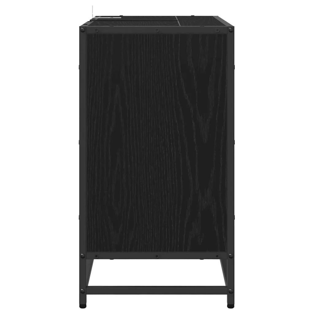 Mobile da Bagno Rovere Nero 65 x 33 x 60 cm Legno multistrato 883626