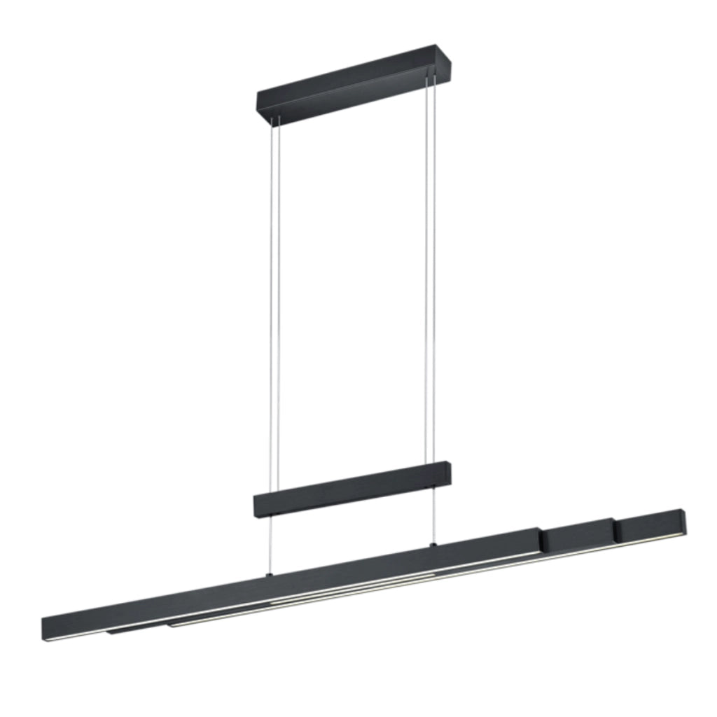 Lampadario LED Trajan nero CCT dimmerabile 45W Trio