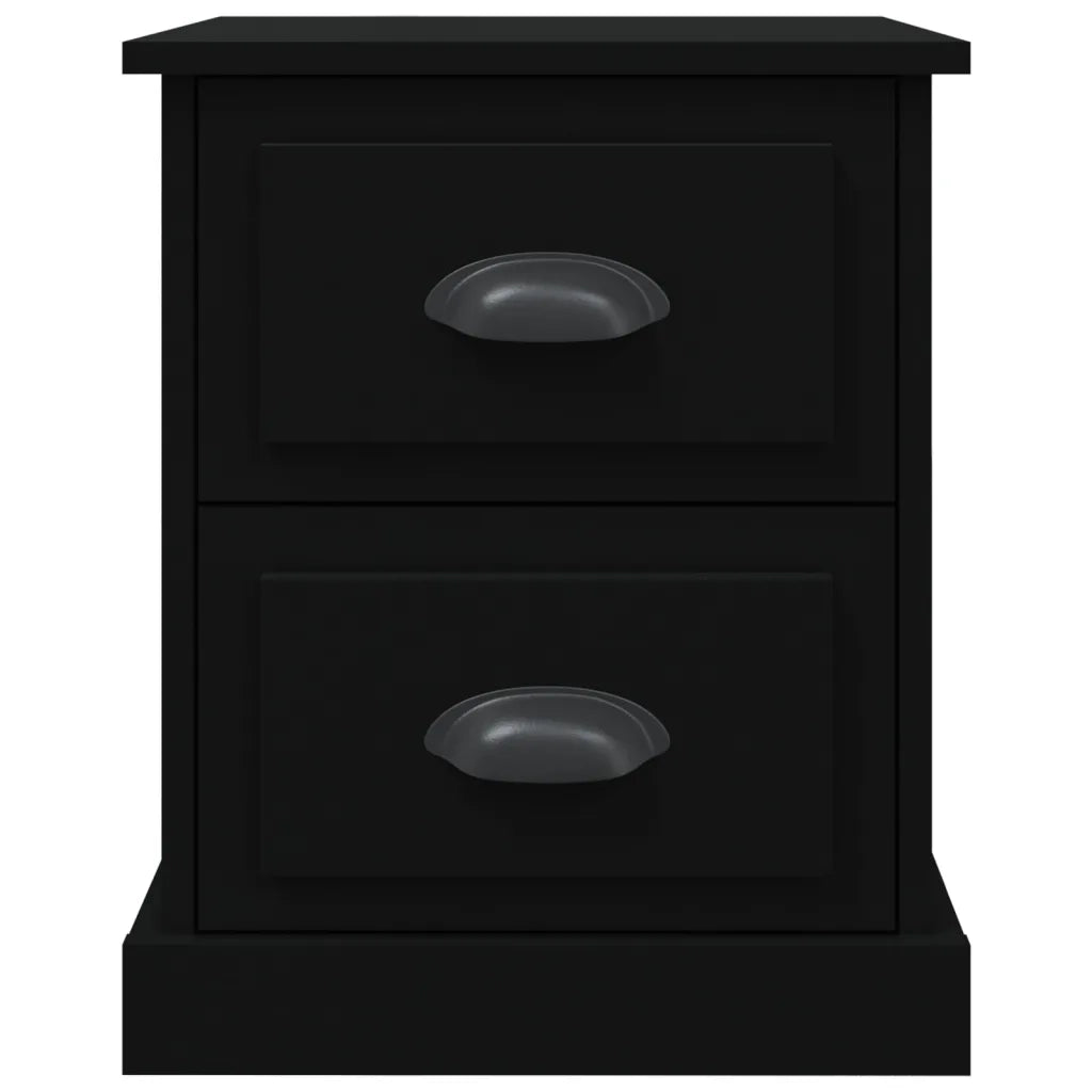 Comodino Nero 39x39x47,5 cm in Legno Multistrato 816146