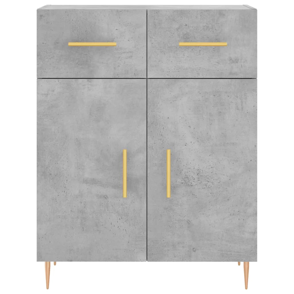 Buffet credenza cassettiera armadio mobile contenitore organizer cucina soggiorno salotto alto 69,5 x 34 x 180 cm legno ingegnerizzato grigio 02_0034606