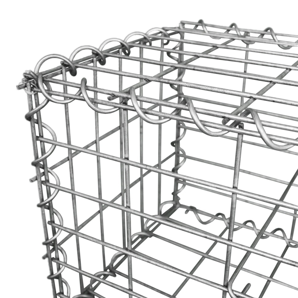 6 Gabbioni per Sassi da Giardino e da Esterno 100cm x 95cm x 30cm in Acciaio