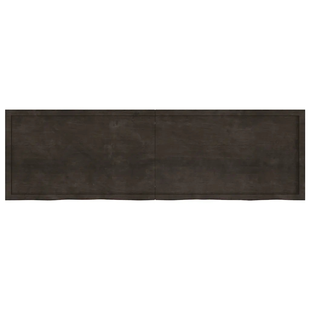 Piano Tavolo Marrone 200x60x(2-4) cm Rovere Massello Trattato 3156462