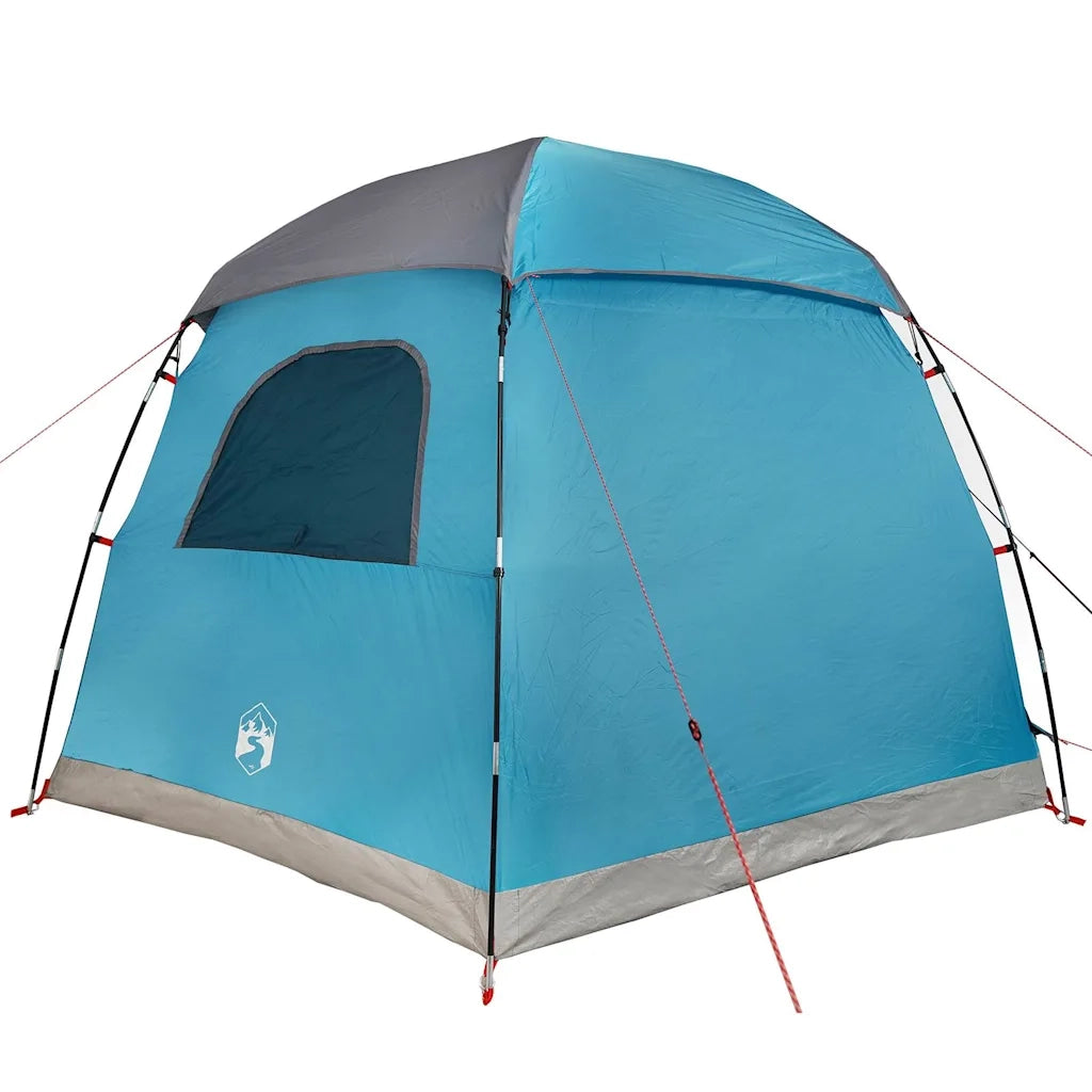 Tenda Familiare Igloo per 6 Persone-Tenda da campeggio Blu Impermeabile