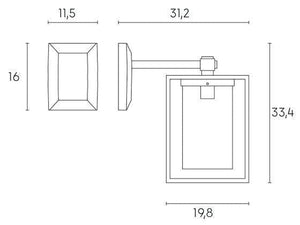 Applique in Basso da Esterno E27 in Alluminio Sovil Bianco