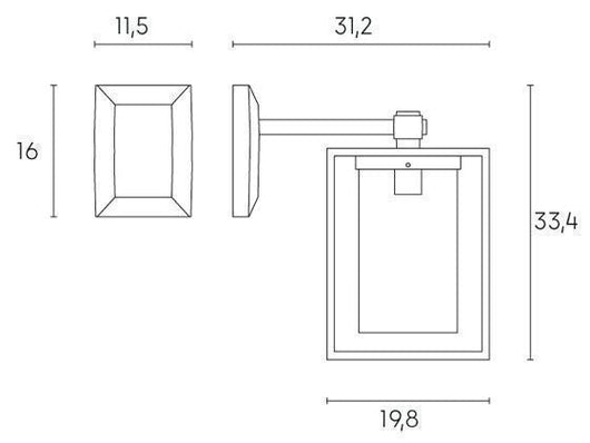 Applique in Basso da Esterno E27 in Alluminio Sovil Bianco