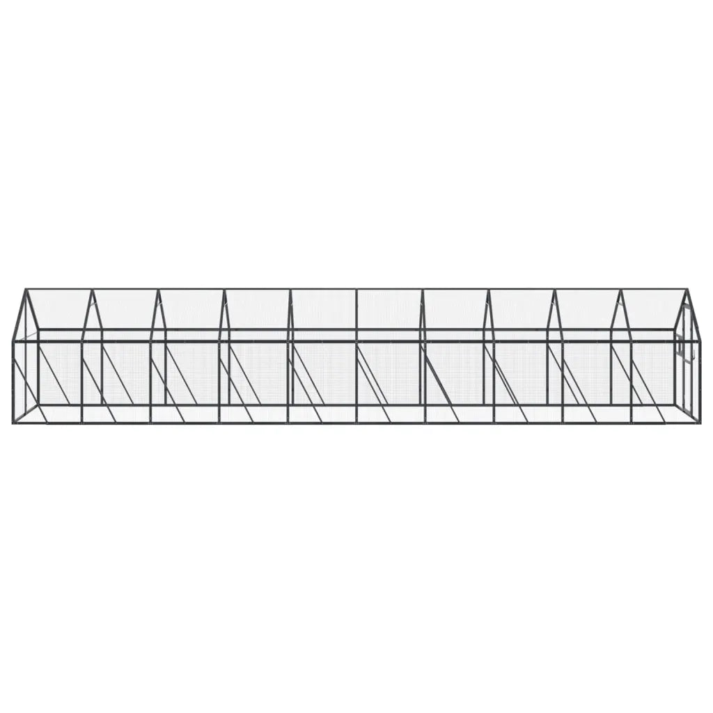 Voliera Antracite 1,79x10x1,85 m in Alluminio 3155806