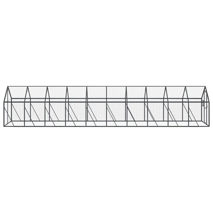 Voliera Antracite 1,79x10x1,85 m in Alluminio 3155806