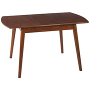 Tavolo da pranzo allungabile in legno scuro 100/130 x 80 cm MDF gomma retrò