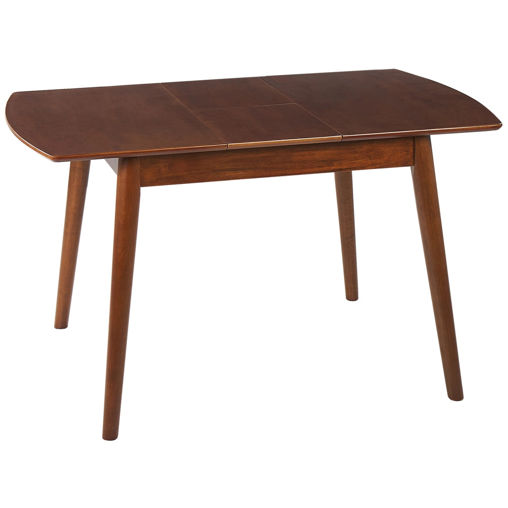 Tavolo da pranzo allungabile in legno scuro 100/130 x 80 cm MDF gomma retrò