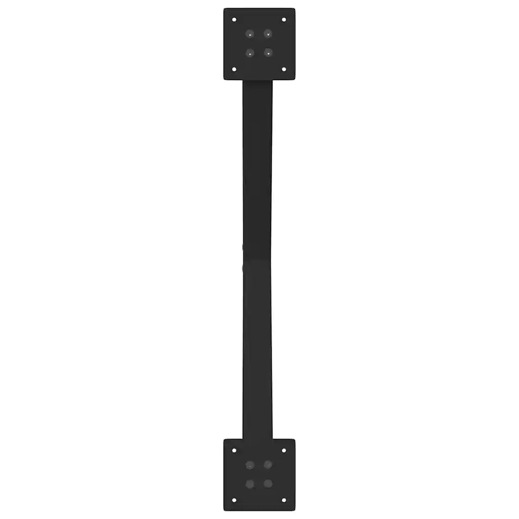 Gambe per Tavolino da Caffè a Forma di X 2 pz Nere 70x(30-31) cm Acciaio 4012884