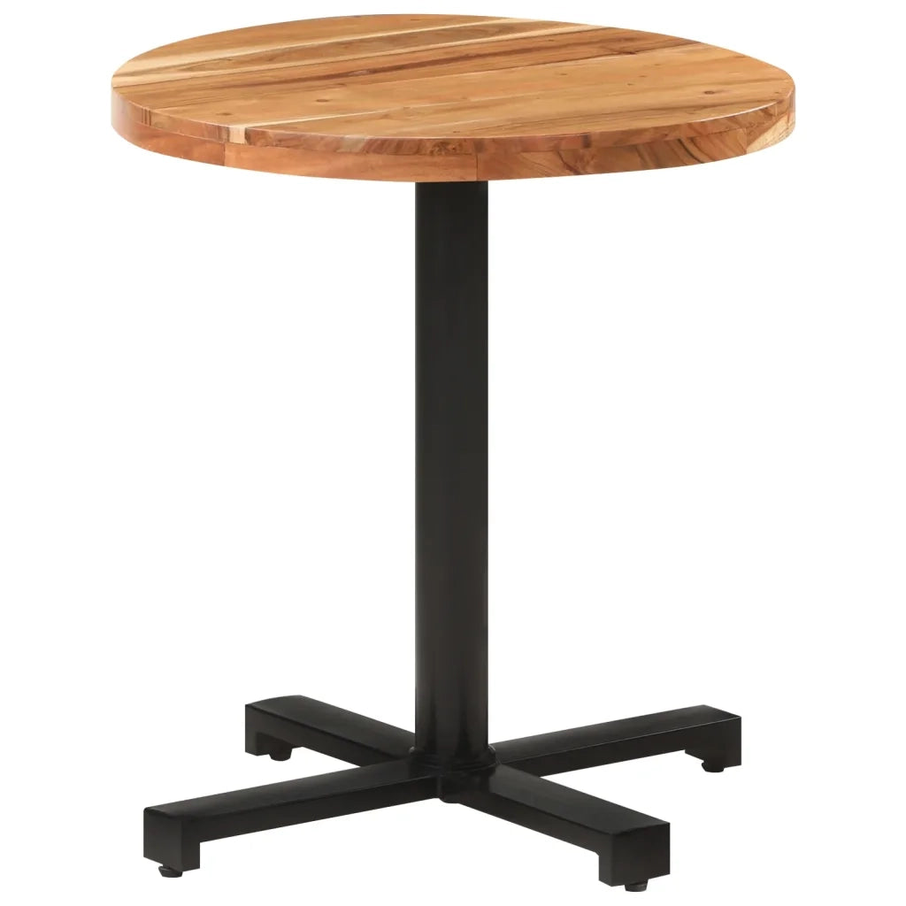 Tavolo da Bistrot Rotondo Ã˜70x75 cm Legno Massello di Acacia
