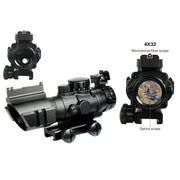 Trade Shop - Mirino Ottico Di Precisione Per Carabina Fucile Con Reticolo Illuminato 4x32 -
