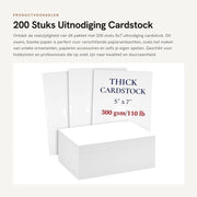 Invito 200 pezzi - Carta da invito 5x7 - Pesantezza 300 g/m² - Versi - Accessori in carta - Libretti artigianali - Carta da lettera