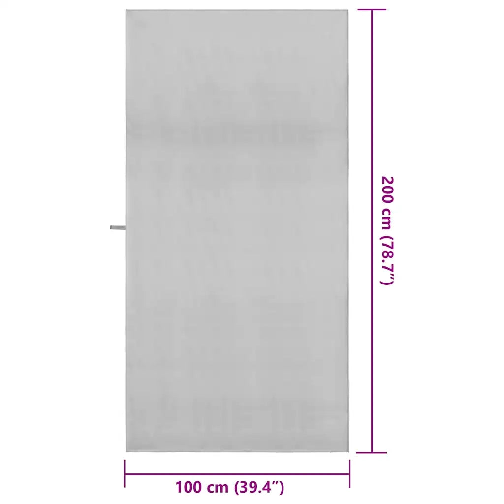 Asciugamani Sportivi 2 pcs Grigio 200 x 100 cm