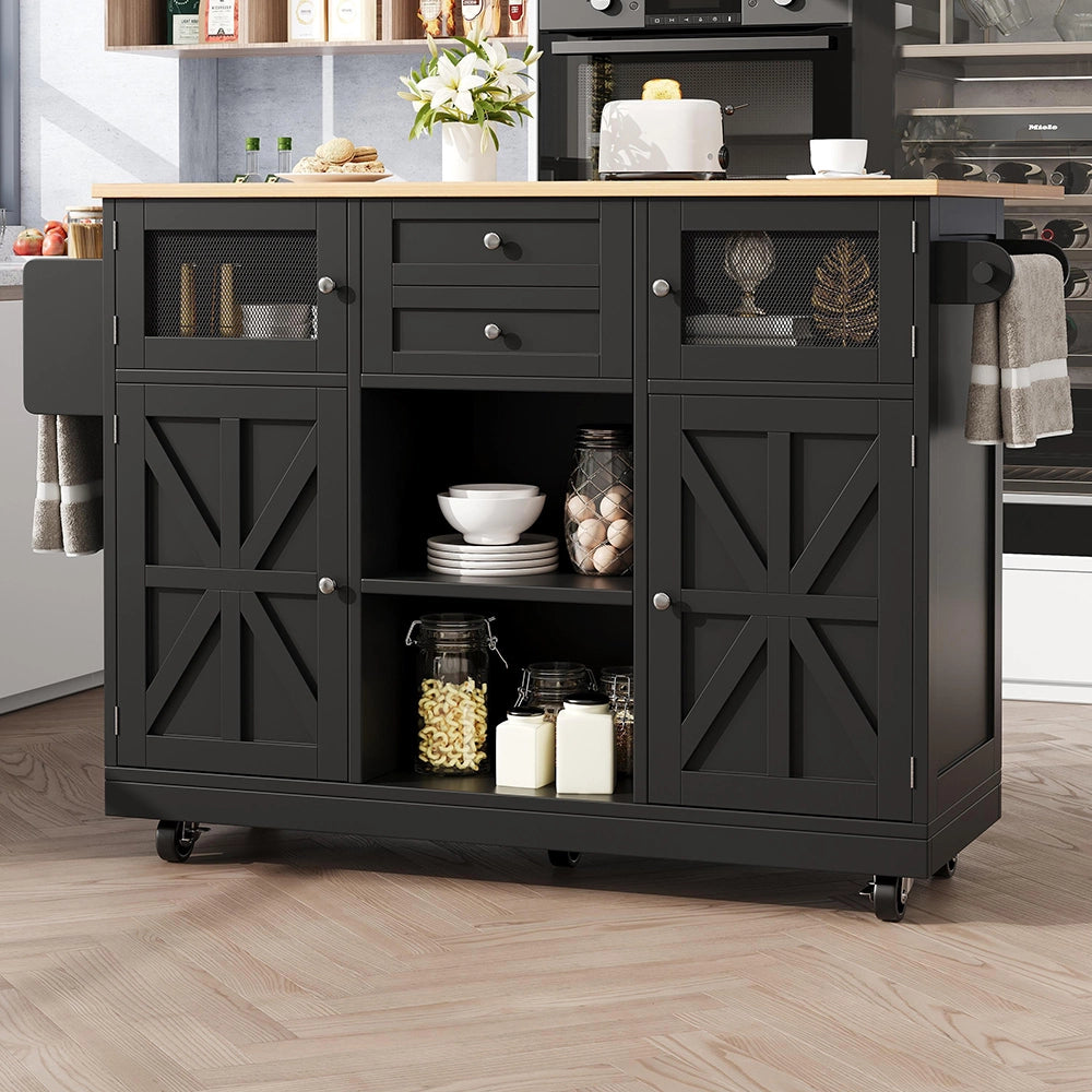 Isola cucina 3D - Xylo - nero porte tridimensionali regolabile