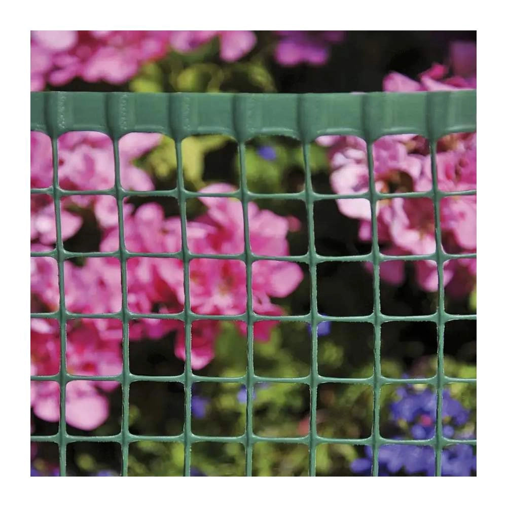 Rete di Recinzione in Plastica a Maglia Quadra 20 cm per Giardino Orto Verdemax
