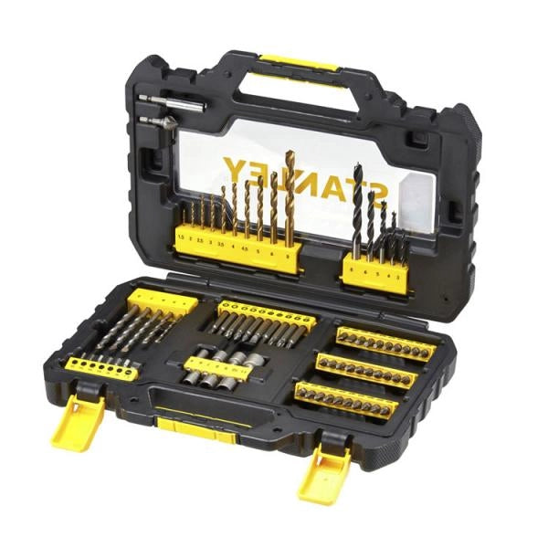 Accessori per elettroutensili set 76 punte/inserti per forare e avvitare sta88544-xj stanley