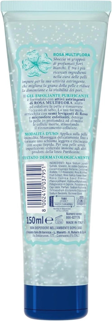 ACQUA ALLE ROSE GEL ESFOLIANTE QUOTIDIANO PURIFICANTE PER PELLI NORMALI E MISTE 150 ML