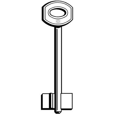 CHIAVE DOPPIA MAPPA JUWEL JW50 SILCA - OTTONE NICHELATO- 5 pezzi