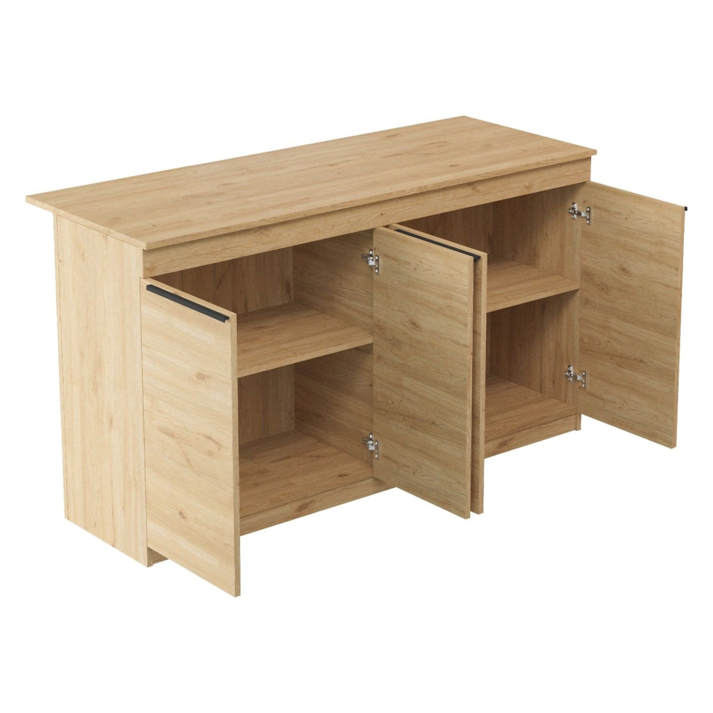 Mobile Dispensa Fossalto, Isola da Cucina 2 Ripiani, 160x60x90h cm Marrone Rovere