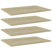 Ripiani per Libreria 4pz Rovere Sonoma 60x40x1,5cm Multistrato 805256