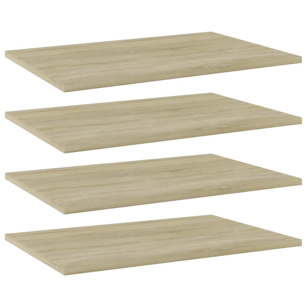 Ripiani per Libreria 4pz Rovere Sonoma 60x40x1,5cm Multistrato 805256