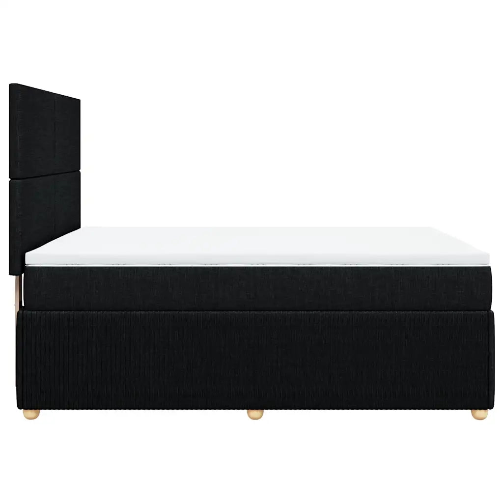 Giroletto a Molle con Materasso Nero 140x200 cm in Tessuto 3292074